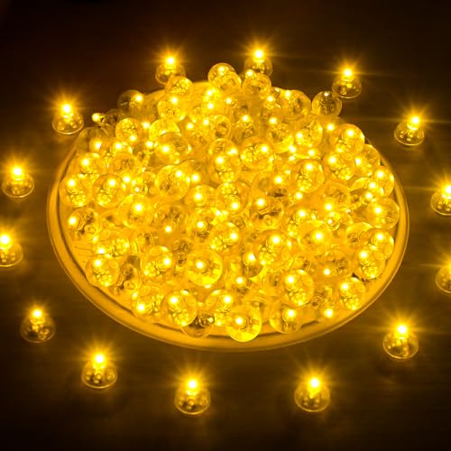 CoKeeSun 80 Stück LED Ballons Lichter, Mini Warmweiß Ballonlichter, Runde Led Luftballoon, Leuchtende Luftballons, Party Licht für Geburtstag Hochzeit Halloween Weihnachten Papier Laterne Dekoration von CoKeeSun
