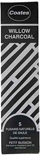 Coates Zeichenkohle 5 Bleistifte 6 mm 6 mm Schwarz von Coates