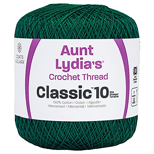 Coats Crochet Klassisches Häkelgarn, 10, Waldgrün von Aunt Lydia