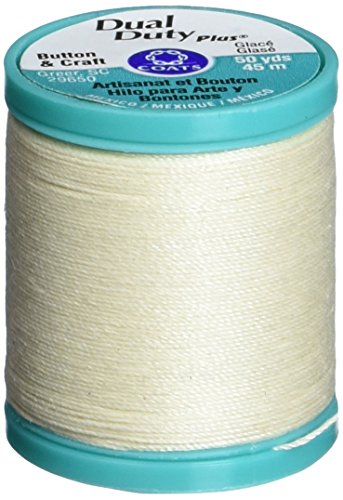 Coats Thread & Zippers Knopf- und Teppichgarn „Dual Duty Plus“, 45,7 m, cremefarben Coats Thread & Zippers Knopf- und Teppichgarn „Dual Duty Plus“, 45,7 m, cremefarben von Coats