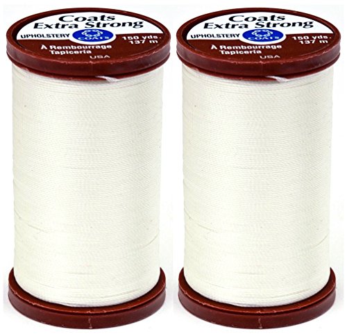 Coats & Clark S964–8010 extra starker Polsterfaden, 137 m, naturfarben, 2 Stück Coats & Clark S964–8010 extra starker Polsterfaden, 137 m, naturfarben, 2 Stück von Coats