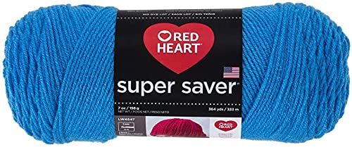 Red Heart Super Saver Garn, Delft Blue (1, Einzelbett) von Coats: Yarn