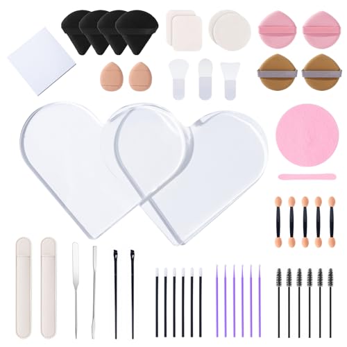 Cobahom Acryl-Make-up-Mischpaletten, reißfest, mit Metallspateln, Einweg-Nagelpalettenpapier für Foundation, Lidschatten, Nagellack, Pigmentmischung, 153 Stück (transparent) von Cobahom