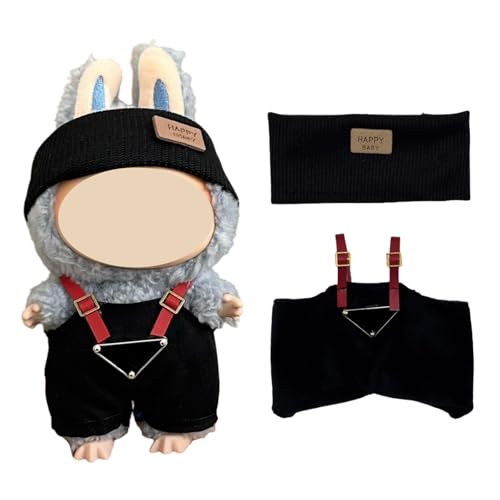 Cobeda Puppenkleidung 17 cm, 2 Stück Kleidung für Puppen Outfit, Zubehör für süße Puppenkleidung, schwarzer Hut + Overall, keine Puppe enthalten Cobeda Puppenkleidung 17 cm, 2 Stück Kleidung für Puppen Outfit, Zubehör für süße Puppenkleidung, schwarzer Hut + Overall, keine Puppe enthalten von Cobeda