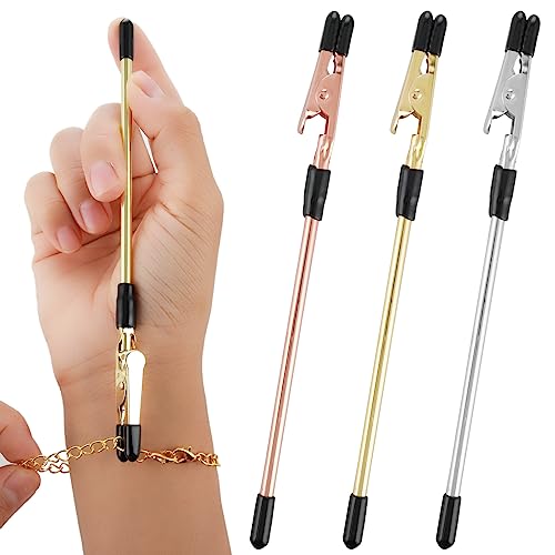 Cobee 3 Stück Armbandverschluss Hilfswerkzeuge, Edelstahl tragbare Schmuckverschluss Helfer Schnellverschluss Befestigungs und Hakenausrüstung für Halskette, Uhrenarmband, Krawatten, Reißverschlüsse Cobee 3 Stück Armbandverschluss Hilfswerkzeuge, Edelstahl tragbare Schmuckverschluss Helfer Schnellverschluss Befestigungs und Hakenausrüstung für Halskette, Uhrenarmband, Krawatten, Reißverschlüsse von Cobee