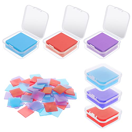cobee 90 Stück Diamond Art Kleber für Diamond Art Painting, 5D DIY Diamond Stift Kleber Ton Wachs mit Aufbewahrungsbehälter Box für Zubehör Stickerei Kreuzstich, 2cm/0.78inch(rot, blau, lila) von Cobee