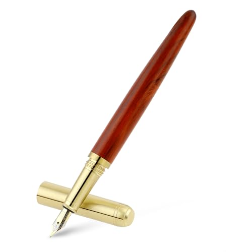 Cobee Holz Füllfederhalter, handgefertigter Holz Füllfederhalter, Vintage Luxus Stift, 0,7 mm, feine Spitze, Business Stift, glattes Schreiben für Journaling, Kalligraphie, Geschenkzubehör (A) von Cobee