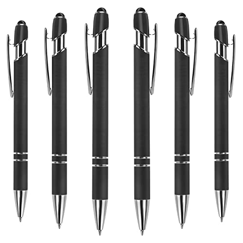 Cobee Kugelschreiber mit Stylus Spitze, 6 teiliger einziehbarer Kugelschreiber, 1,0 mm schwarze Tinte, reaktionsschnelle Klick Metallstifte mit schwarzer Tinte, 2 in 1 Stylus für Touchscreens(schwarz) Cobee Kugelschreiber mit Stylus Spitze, 6 teiliger einziehbarer Kugelschreiber, 1,0 mm schwarze Tinte, reaktionsschnelle Klick Metallstifte mit schwarzer Tinte, 2 in 1 Stylus für Touchscreens(schwarz) von Cobee