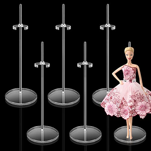Cobee Puppenständer, 6 Stück Puppenständer Unterstützung Transparent Mini Puppenständer Puppenzubehör für 9 bis 30,5 cm Puppen, Verstellbarer Mini Puppenständer Puppenzubehör Cobee Puppenständer, 6 Stück Puppenständer Unterstützung Transparent Mini Puppenständer Puppenzubehör für 9 bis 30,5 cm Puppen, Verstellbarer Mini Puppenständer Puppenzubehör von Cobee