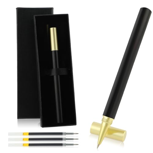 Cobee Vintage Kugelschreiber aus Holz, handgefertigter Tintenroller aus Holz mit 2 0,5 mmNachfüllungen mit schwarzer Tinte Geschenkbox luxuriöser Schilderstift mit feiner Spitze JournalingGeschenk(A) von Cobee