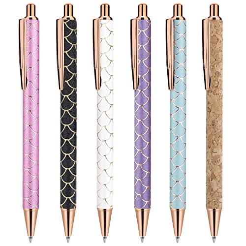 cobee Bling Metallstifte, 6 Stück Click Einziehbare Kugelschreiber 1,0 mm Kugelschreiber mit schwarzer Tinte Metallglitzer Kugelschreiber für Männer Frauen Schule Büro Zuhause (Wassertropfenmuster) cobee Bling Metallstifte, 6 Stück Click Einziehbare Kugelschreiber 1,0 mm Kugelschreiber mit schwarzer Tinte Metallglitzer Kugelschreiber für Männer Frauen Schule Büro Zuhause (Wassertropfenmuster) von Cobee