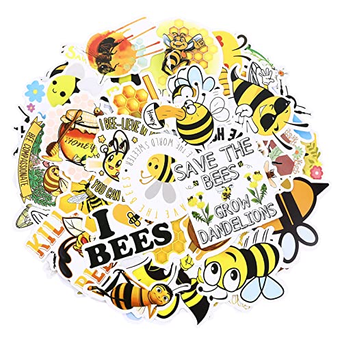 cobee Honigbienen Aufkleber, 100 Stück Cartoon Bienen Aufkleber wasserdicht Vinyl Aufkleber DIY Deko Aufkleber für Laptop Computer Kinder Teenager von cobee