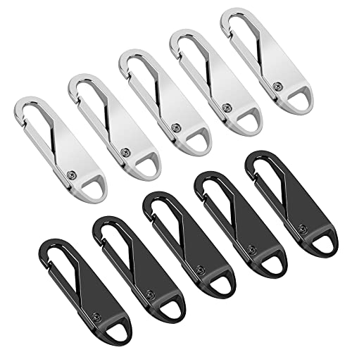 cobee Zipper Pull Ersatz 10pcs Abnehmbarer Metallreißverschluss Pull Tab Metallreißverschluss Greifer Reparaturfixierer Reißverschlüsse Zieht Ersatz Reparaturset für Koffer Mantel Stiefel Rucksäcke von cobee