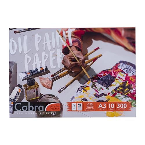 Cobra Paper - Ölfarbe Papierblock - A3 Format 300g - 10 Blatt säurefrei FSC zertifiziert von Cobra