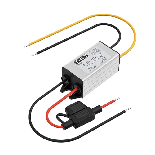 Umwandler 24V auf 12V, DC-DC Step Down Converter 5A 60W mit Sicherung Wasserdicht, Wandler 24V 12V für Golfwagen LED Light Motor Truck Fahrzeugboot usw. (DC15-40V Breit Eingang) von Cocar