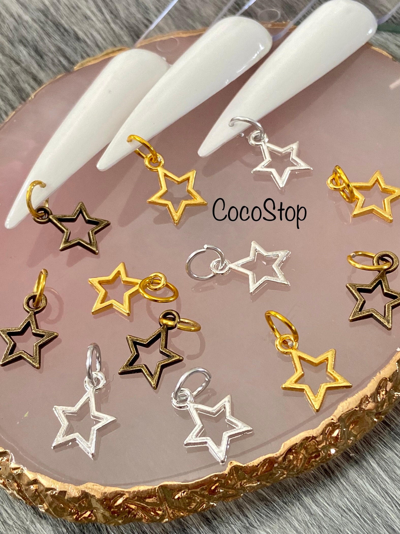 10.05.20 Baumelnder Nagel Stern Weihnachtsnagel Charms 3D Für Nail Art Zuhause Diy Handwerk Dekorationen von CocoStop