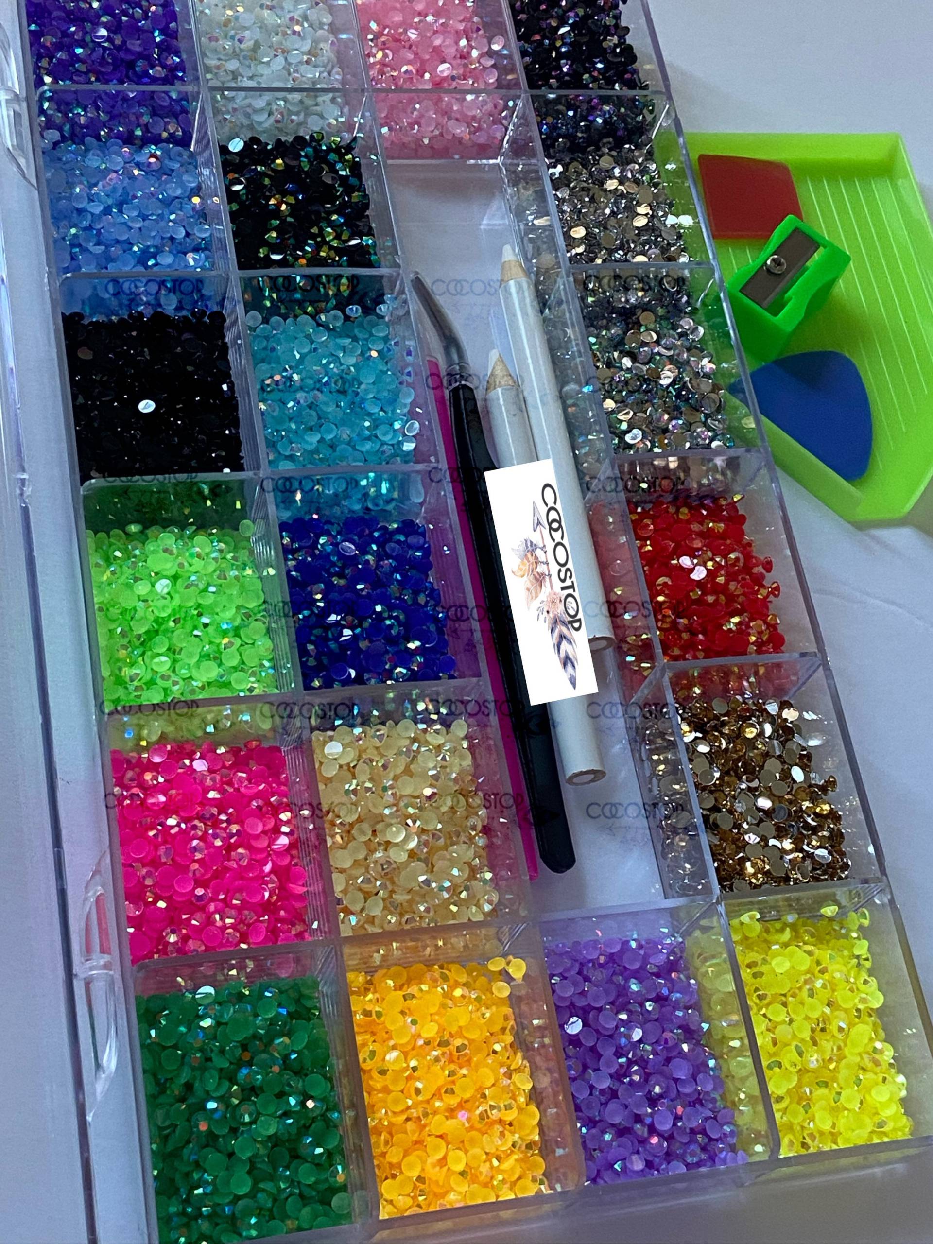 20000 Teile Mehrfarbige Jelly Ab Strass Größe 3mm Nagel Box Mit Werkzeug Kit Für Nail Art Diy Handwerk von CocoStop