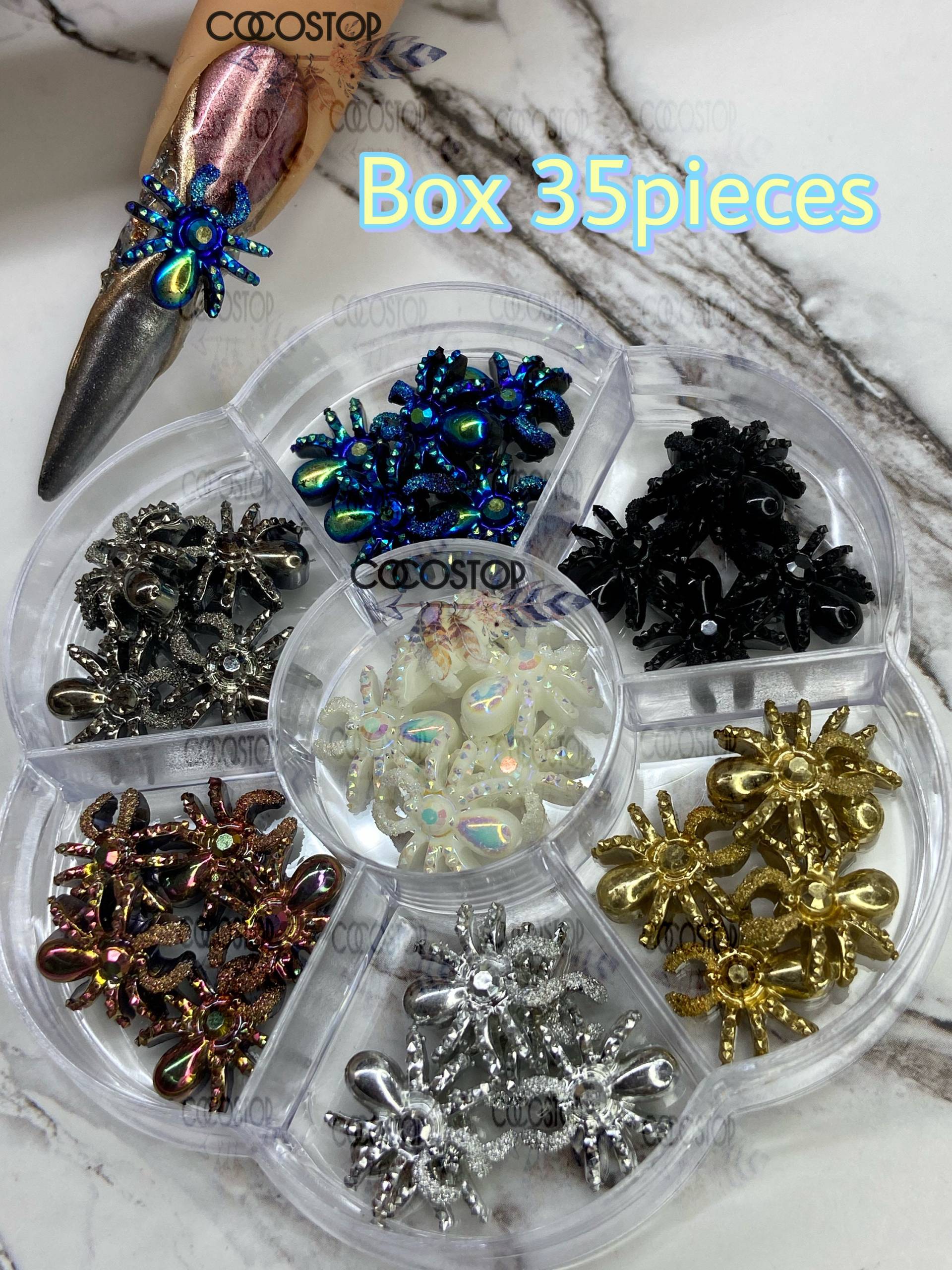 Harz Spinne Ab Cabochon 3D Nagel Charms Für Halloween, Nail Art Design Harz Spinne Ab Cabochon 3D Nagel Charms Für Halloween, Nail Art Design von CocoStop