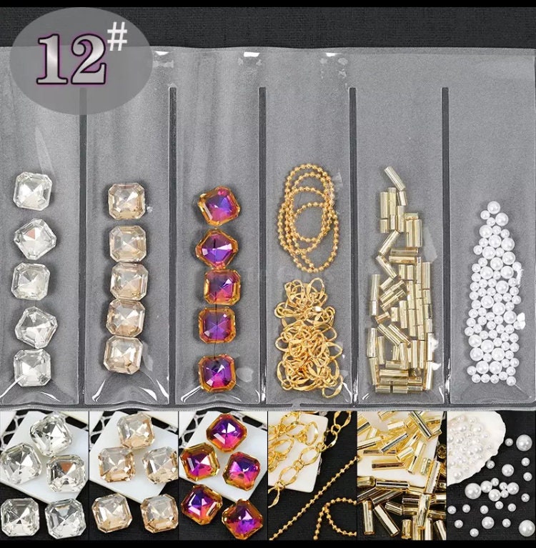 Mix Spitz Boden Quadrat Steine Strass Kristalle 3D Nagel Charms Schmuck Metallic Nail Art Maniküre Tipps Mix Spitz Boden Quadrat Steine Strass Kristalle 3D Nagel Charms Schmuck Metallic Nail Art Maniküre Tipps von CocoStop