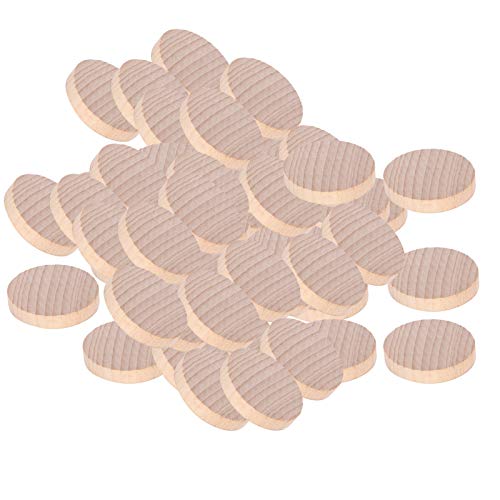 100 Stück leere Holzbastelstücke, Buchenholzscheiben für Schmuckdekor, Unbehandelte Baumstamm Scheiben Rund, Holzscheiben Holzplatte Rund zum Weihnachten (4cm) von Cocoarm