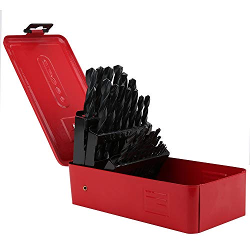 25-teiliges HSS-Bohrer-Set, 1–13 Mm, Gedrehte Bits aus Schnellarbeitsstahl, Gerader Schaft, Doppelte Rückenwinkel, Kurze Meißelkante, Zum Bohren von Metall und Kunststoff 25-teiliges HSS-Bohrer-Set, 1–13 Mm, Gedrehte Bits aus Schnellarbeitsstahl, Gerader Schaft, Doppelte Rückenwinkel, Kurze Meißelkante, Zum Bohren von Metall und Kunststoff von Cocoarm