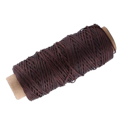 Cocoarm 1 Gewachster Lederfaden, Starkes Flaches Wachsgewinde 1mm X 50 M, Reparatur, Wiederinstallieren von Jalousien, Gartenarbeit, Herstellung von Geräten Im Freien, Deckenventilator, (Dunkelbraun) von Cocoarm