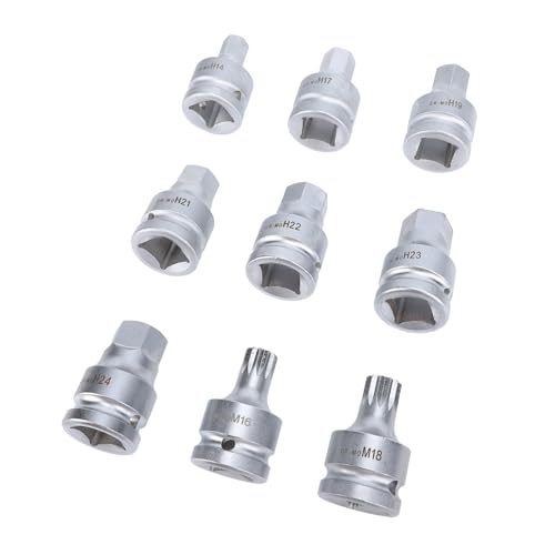 Cocoarm 3/4 -Zoll -Antriebs Impact Hex Bit Buchse Set 3/4 Impact Hex Triver Kit CR Mo 14 Mm Bis 24 Mm Spline Bit Socket Set für M16 M18 mit Hoher Kontrastgrößenmarkierung und Speicherbox von Cocoarm