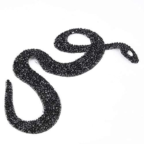 Cocoarm 5 STK Strassbänder Netz, Wickelrolle DIY Kleidungszubehör Applikation mit Heißkleber für Kleidung Taschen Brautkleid (BLACK) von Cocoarm
