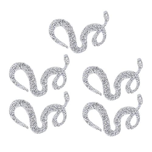 Cocoarm 5 STK Strassbänder Netz, Wickelrolle DIY Kleidungszubehör Applikation mit Heißkleber für Kleidung Taschen Brautkleid (SILVER) von Cocoarm