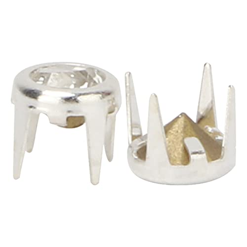 Cocoarm Bunte Kristallrololine 50pcs a 6 Mm Funkelnde Schichten und Dekorationen Laut für Taschen, Kunsthandwerk und Künste (6 mm silberne Kante weißer Diamantklauenbohrer) von Cocoarm