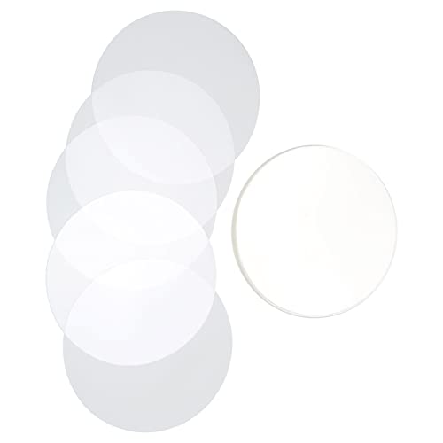 Cocoarm Circle Mylars Plastic Badge Filme 100 Stück PVC -Schutzdeckel für Button Maker DIY Arts and Crafts mit Transparentem Design (75 mm) von Cocoarm