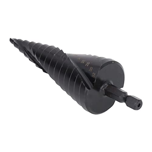Cocoarm HSS Stufenbohrer Hochleistungsschnellarbeitsstahl Stufenbohrer mit Doppelspandesign für Metall Holz Kunststoff 118 Grad Spitze Rutschfeste Spitze (15 Stufen (4–32 mm)) von Cocoarm