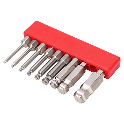 Cocoarm Hex -Bit -Set Halteles Magnetkugel Kopfhexenbits für Elektrische Bohrer 9pcs Stahl Rostfeste 1/4 Zoll Schaft (50MM) von Cocoarm