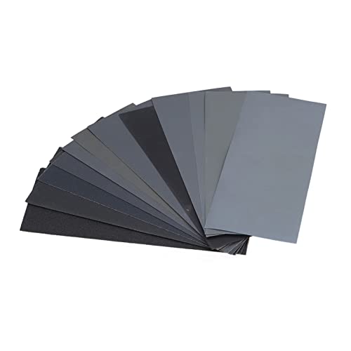 Cocoarm Kit aus Trockenem Feuchtigkeitsschleifpapier von 120 Bis 3000 Sand auf 14 Stcs Polierwerkzeug für Holzmetallharz (14 Stück) von Cocoarm