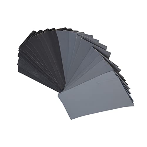Cocoarm Kit aus Trockenem Feuchtigkeitsschleifpapier von 120 Bis 3000 Sand auf 14 Stcs Polierwerkzeug für Holzmetallharz (Set von 42 Teilen) von Cocoarm