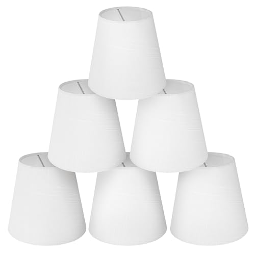 Cocoarm Klim Lampenkap Klein Wit 6-Teiliges Lampenschirm-Set Aus Weißem Stoff Für Kandelaber, Tisch, Kronleuchter, Wand, Für E14-Glühbirnen Oder Kleine Glühbirne Cocoarm Klim Lampenkap Klein Wit 6-Teiliges Lampenschirm-Set Aus Weißem Stoff Für Kandelaber, Tisch, Kronleuchter, Wand, Für E14-Glühbirnen Oder Kleine Glühbirne von Cocoarm
