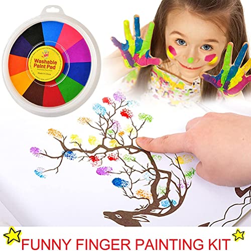 Cocoarm Kreatives Fingerfarbe für, Sicher und Leicht zu Reinigen Fingermalerei, Ideal für Karten und Wandgemälde, 6 Farben (Sortierte Farbe) von Cocoarm