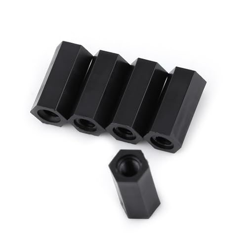 Cocoarm Spacer Standoff, 100pcs Black Pa66 M3 Hex Gewindungsabstandshalter -Standoffs Nylon -Isolierung Anti -Signal -Interferenz mit Glatten Oberflächen Sauberen Gewinde für PCB (M3*12) von Cocoarm