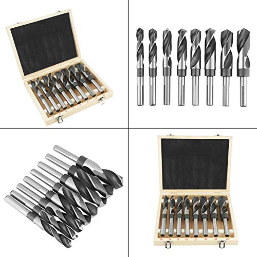 Metallbohrer Set HSS Master 8-tlg Universelles HSS Bohrer Set Metall zum Bohren in Stahl, Alu, Kupfer, Messing uvm Langlebiges Profi Metallbohrersortiment - Ø 14-25mm von Cocoarm