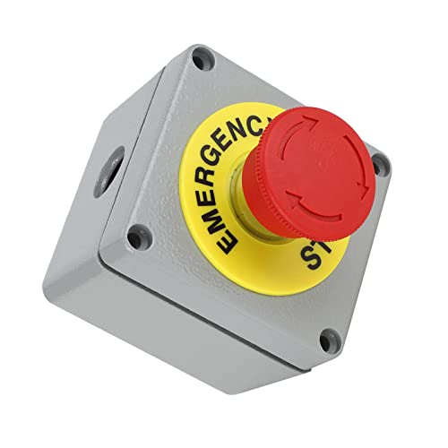 Notstoppschalter, IP66 Wasserdicht, Schnell und Effektiv Sicherheit, Breite Verwendung, Einfache Installation, Aluminiumlegierung Der -Casting -Gehäuse (80 * 75 * 60) von Cocoarm