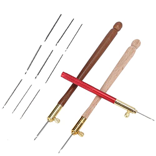 Tambour-Haken, Tambour-Stickhaken, Tambour-Perlenhaken, Ergonomisches Häkelnadel-Set mit 3 Nadeln mit Unterschiedlichem Durchmesser, Geeignet Zum Nähen, Sticken, Perlenarbeiten Tambour-Haken, Tambour-Stickhaken, Tambour-Perlenhaken, Ergonomisches Häkelnadel-Set mit 3 Nadeln mit Unterschiedlichem Durchmesser, Geeignet Zum Nähen, Sticken, Perlenarbeiten von Cocoarm