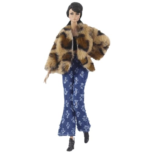 Codulu 11.5 Zoll Amerikanische Puppenkleidung Mädchen Puppe 12 Zoll Winter Casual Kleidung Plüsch Mantel Leopard Hose Stricken Schuhe BJD 1/6 Spielzeug 4pcs/set #H Codulu 11.5 Zoll Amerikanische Puppenkleidung Mädchen Puppe 12 Zoll Winter Casual Kleidung Plüsch Mantel Leopard Hose Stricken Schuhe BJD 1/6 Spielzeug 4pcs/set #H von Codulu