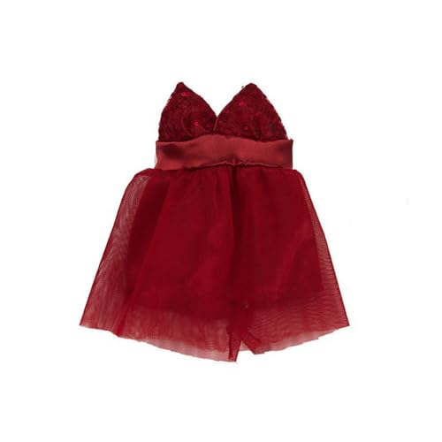 Codulu 18 Zoll Amerikanische Puppen Kleidung Rotes Abendkleid Prinzessin Kleider Zubehör für 43-46cm Puppen von Codulu