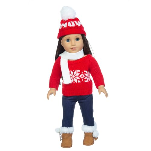 Codulu 18 Zoll Amerikanische Puppen Kleidung Weihnachten Winter Pullover Hose Hut Schal Stiefel 43-46cm Puppenzubehör Mädchen Puppen-5pcs/set Codulu 18 Zoll Amerikanische Puppen Kleidung Weihnachten Winter Pullover Hose Hut Schal Stiefel 43-46cm Puppenzubehör Mädchen Puppen-5pcs/set von Codulu