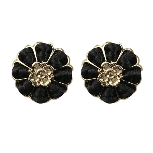 Codulu Beflockungsknöpfe im Vintage-Stil, rund, Blume, Nähknopf, Mantel, Hemd, Ersatzknopf für DIY-Blazer, Uniform, Anzüge, Handwerk, dekorativ, 25 mm, Schwarz Codulu Beflockungsknöpfe im Vintage-Stil, rund, Blume, Nähknopf, Mantel, Hemd, Ersatzknopf für DIY-Blazer, Uniform, Anzüge, Handwerk, dekorativ, 25 mm, Schwarz von Codulu