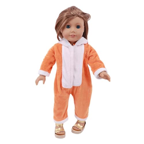Codulu Kleidung für 18 Zoll amerikanische Puppen-Plüsch-Puppen-Overall mit Kapuze Pyjamas Kleider Zubehör für 43-46 cm Puppen-Puppen-1 Set-Orange Codulu Kleidung für 18 Zoll amerikanische Puppen-Plüsch-Puppen-Overall mit Kapuze Pyjamas Kleider Zubehör für 43-46 cm Puppen-Puppen-1 Set-Orange von Codulu