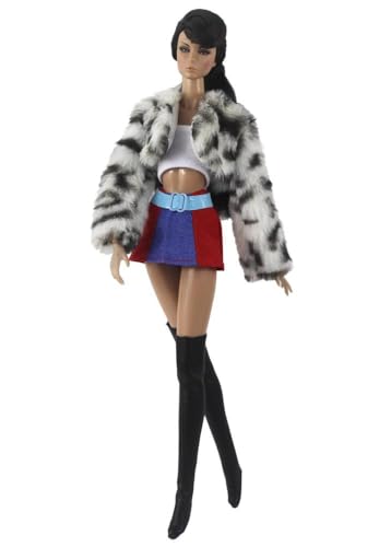 Codulu Kleidung für Puppen, 11,5 Zoll, amerikanische Puppen, 30 cm, lässiges Winterset, Leoparden-Plüschmantel, Oberteile, Hose und Schuhe, BJD 1/6, Kinderspielzeug, 4 Stück/Set #E Codulu Kleidung für Puppen, 11,5 Zoll, amerikanische Puppen, 30 cm, lässiges Winterset, Leoparden-Plüschmantel, Oberteile, Hose und Schuhe, BJD 1/6, Kinderspielzeug, 4 Stück/Set #E von Codulu
