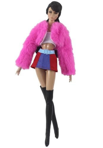 Codulu Kleidung für Puppen, 29,5 cm, amerikanische Puppen, 30 cm, Freizeitkleidung für den Winter, Leoparden-Plüschmantel, Hose, Tops und Schuhe, BJD 1/6, Kinderspielzeug, 4 Stück/Set #B Codulu Kleidung für Puppen, 29,5 cm, amerikanische Puppen, 30 cm, Freizeitkleidung für den Winter, Leoparden-Plüschmantel, Hose, Tops und Schuhe, BJD 1/6, Kinderspielzeug, 4 Stück/Set #B von Codulu