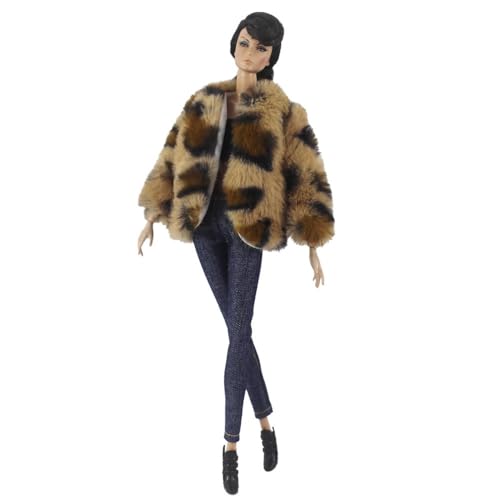 Codulu Kleidung für Puppen, 29,5 cm, amerikanische Puppen, 30 cm, Freizeitkleidung für den Winter, Leoparden-Plüschmantel, Oberteile, Hose und Schuhe, BJD 1/6, Kinderspielzeug, 6 Stück/Set #I Codulu Kleidung für Puppen, 29,5 cm, amerikanische Puppen, 30 cm, Freizeitkleidung für den Winter, Leoparden-Plüschmantel, Oberteile, Hose und Schuhe, BJD 1/6, Kinderspielzeug, 6 Stück/Set #I von Codulu