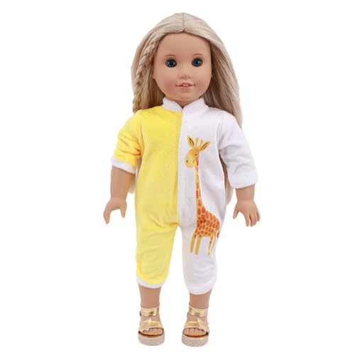 Codulu Kleidung für amerikanische 18-Zoll-Puppen Plüschpuppen Overall Pyjamas Kleider Zubehör für 43-46cm-1 Set-Gelb Codulu Kleidung für amerikanische 18-Zoll-Puppen Plüschpuppen Overall Pyjamas Kleider Zubehör für 43-46cm-1 Set-Gelb von Codulu